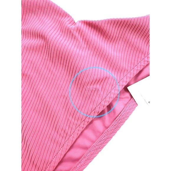 Frankies Bikinis Enzo Ribbed Cheeky Bikini Bottom Cherub Barbie Pink Medium New - Picture 8 of 13